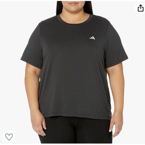 Adidas Black Aeroready training workout minimal tee 1X - Picture 1 of 11